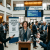 Spokesperson giving cybersecurity incident update to reporters with microphones in public information center